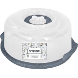Крышка для СВЧ Sugar&amp;Spice STONE с паровыпускным клапаном d250 с поддоном темный камень SE229110026 (10)