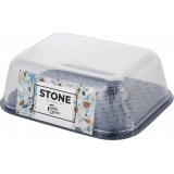 Масленка Plast Team Stone двухсторонняя 145х110х54 темный камень PT909612026 (12)