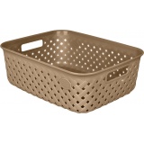 Корзинка для хранения Plast Team Rattan 3л 268х195х90 мм шоколадный мокко PT409210015 (14)