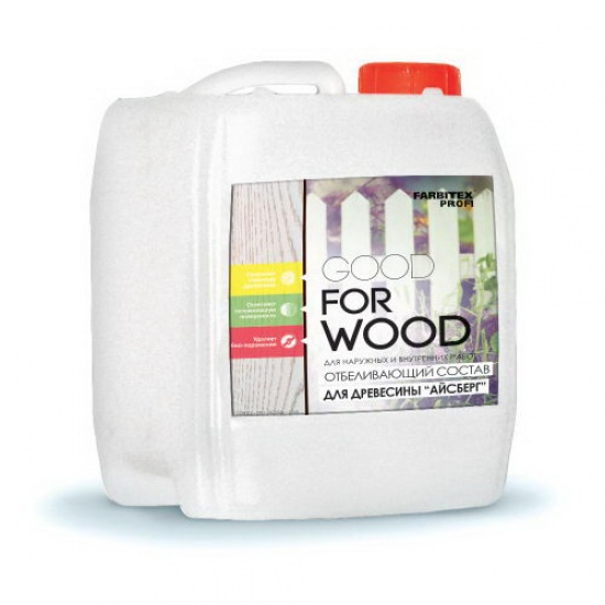 Состав отбеливающий для древесины Айсберг 5 л Фарбитекс Профи Good For Wood (4) 4300005063 - 1