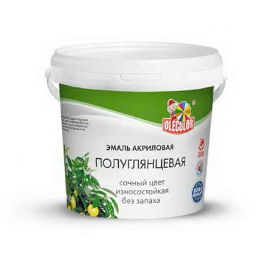Эмаль акриловая полуглянцевая голубой 0,8 кг Олеколор (6) 4300002388 - 1
