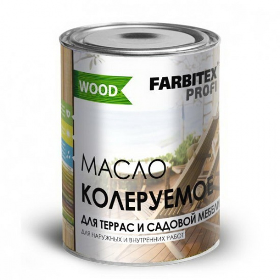 Масло колеруемое для террас и садовой мебели Орегон 0,9 л Фарбитекс Профи Wood  (14) 4300005039 - 1