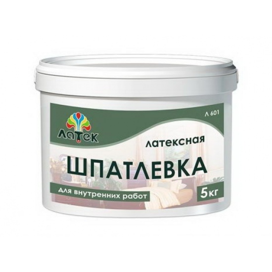 Шпатлевка 18л для внутренних работ латексная белая "Латек" Л601 - 1