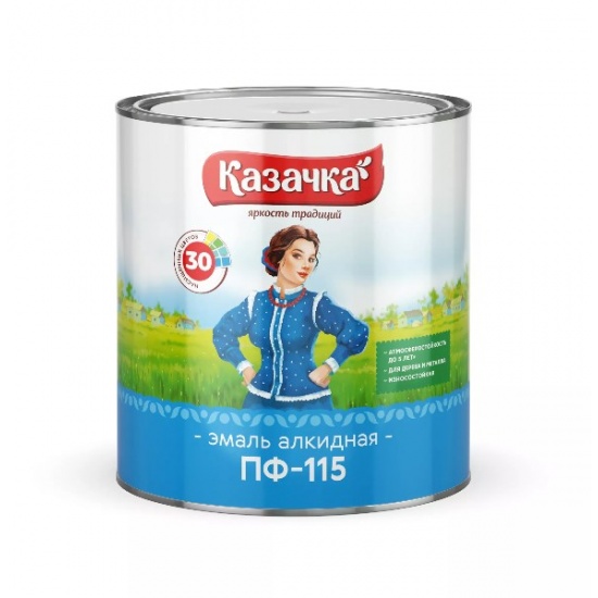 Эмаль ПФ-115 хаки 2,8 кг Казачка (6) - 1