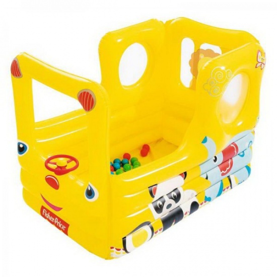 Игровой центр Школьный автобус Fisher Price с 20 шариками 137х96х96см Bestway 93506 003768 (2) - 1