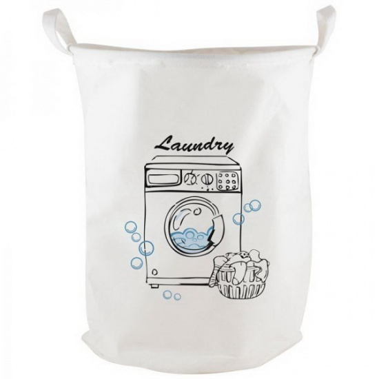 Корзина для белья тканевая Стиралка TLB-01 38х38х48см 312183 (20/40) - 1