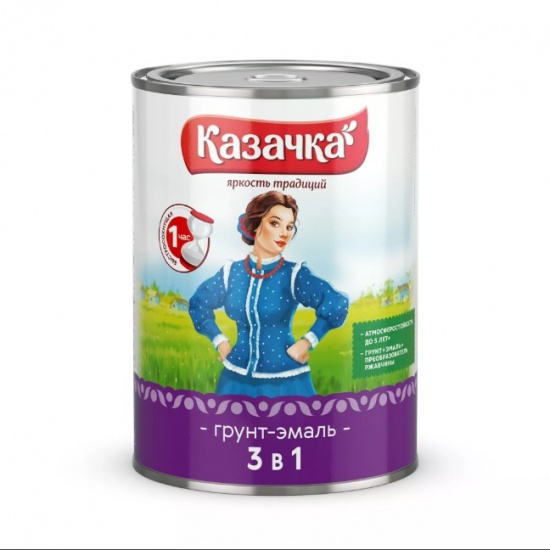 Грунт-эмаль по ржавчине красная 20 кг Казачка под заказ - 1