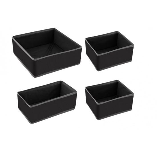Набор коробок для хранения вещей Black 4шт 312621 (15) - 1