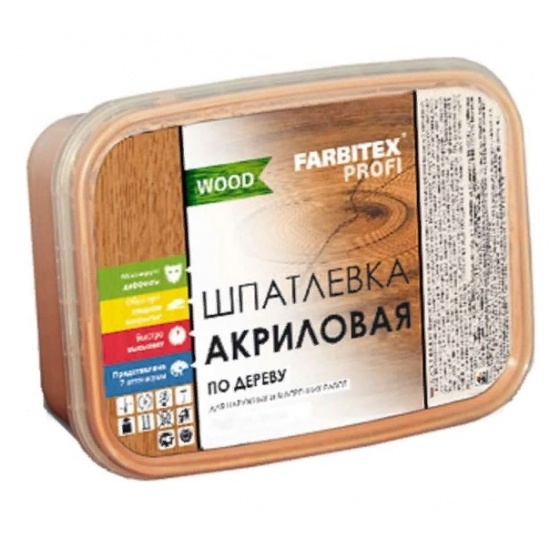 Шпатлевка акриловая по дереву Дуб 0.8 л Фарбитекс Профи Good For Wood (12) 4300006050 - 1