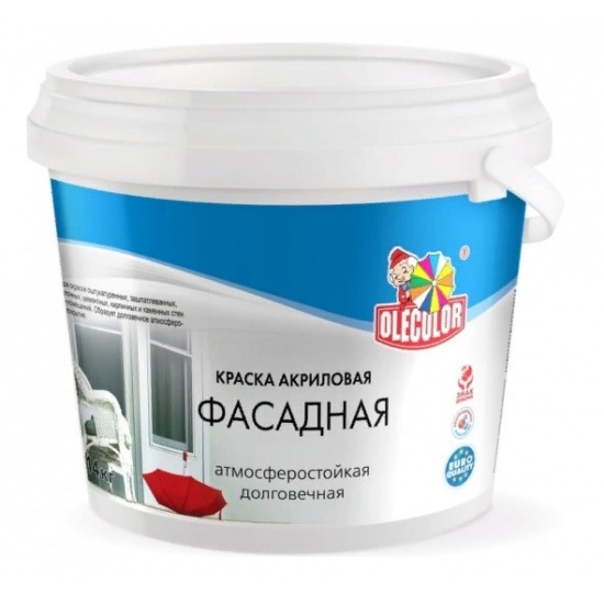 Краска водно-дисперсионая фасадная 7 кг OLECOLOR 4300000054 - 1