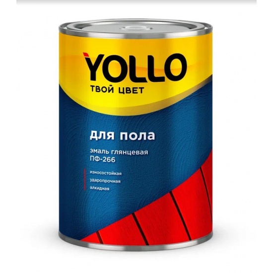 YOLLO Эмаль пентафталевая ПФ-266 красно-коричневая 1,9 кг (6) - 1