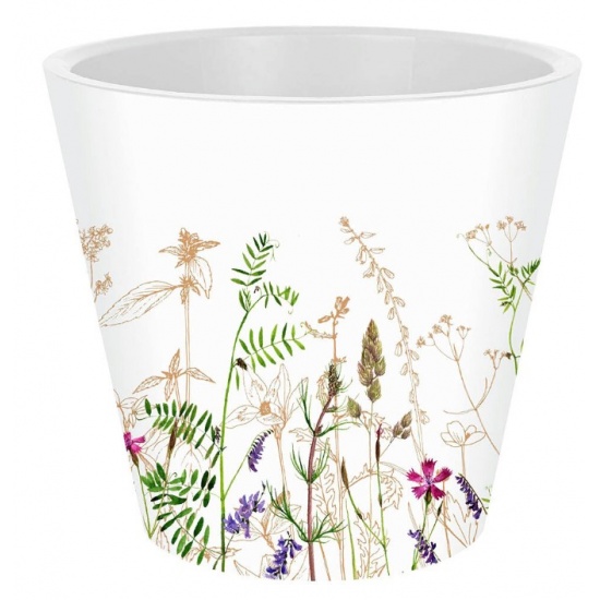 Горшок для цветов InGreen London Deco D230 мм, 5л, c дренажной вставкой Meadow grass IG630610571 - 1