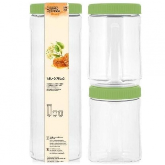 Набор банок для сыпучих продуктов Sugar&amp;Spice Honey (1,6л + 2x0,75л) фисташка SE225312050 - 1