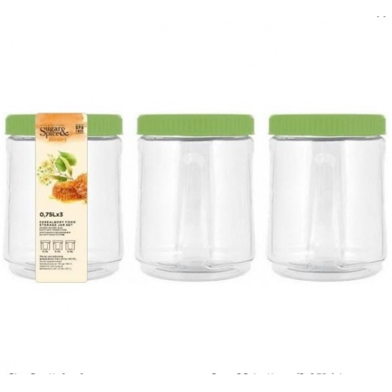 Набор банок для сыпучих продуктов Sugar&amp;Spice Honey (3х0,75л) фисташка SE225112050 - 1