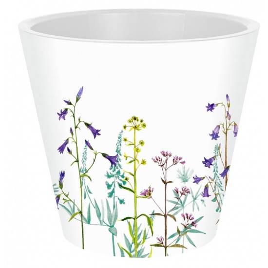Горшок для цветов InGreen London Deco D160 мм, 1,6 л, c дренажной вставкой Meadow grass IG630410569 - 1