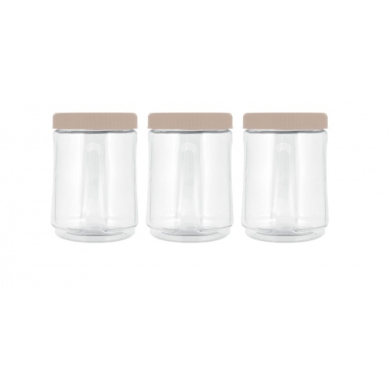 Набор банок для сыпучих продуктов Sugar&amp;Spice Honey (3x 0,75л) латте SE225112005 - 1