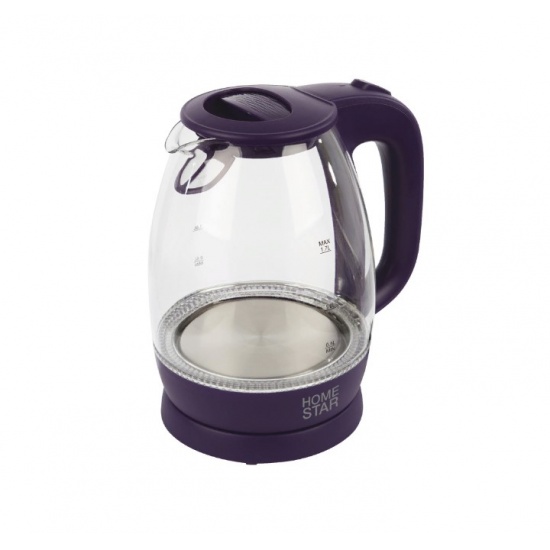 Чайник 1,7л стекло, пластик фиолетовый Homestar HS-1012 003847 (6) - 1