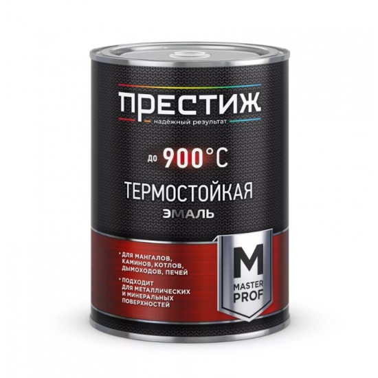 Эмаль ЧЕРНАЯ до 700ºС 0,8 кг ПРЕСТИЖ МАСТЕР ТЕРМОСТОЙКАЯ 01-098-138-008 - 1