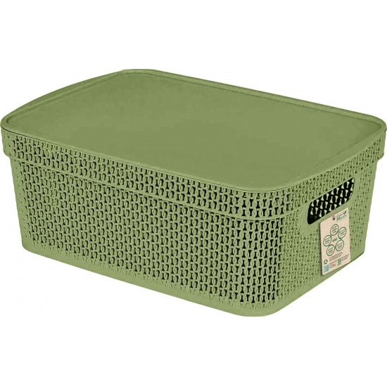 Корзина для хранения Keeplex Green Republic с крышкой 11л 38х27х14,3см полынь  KL411511049 (14) - 1