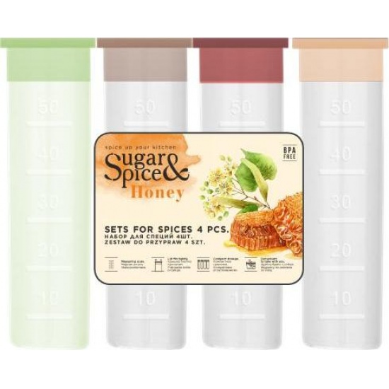 Набор для специй Sugar&amp;Spice Honey 4 шт. микс SE112312998 (16) - 1