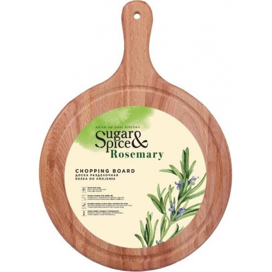 Доска разделочная Sugar&amp;Spice Rosemary круглая с ручкой d35см деревянная SE106212996 (5) - 1