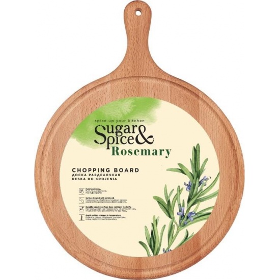 Доска разделочная Sugar&amp;Spice Rosemary круглая с ручкой d40см деревянная SE106312996 (8) - 1