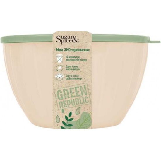 Салатник Green Republic 2,8л с крышкой лён SE1867GR (14) - 1