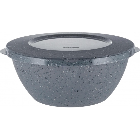Миска с крышкой Plast Team Stone 3л 284х264х103мм темный камень PT107511026 (20) - 1