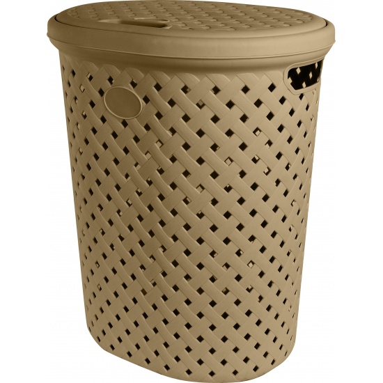 Корзина для белья Plast Team Rattan 42л 415х330х510 мм шоколадный мокко PT408711015 (5) - 1