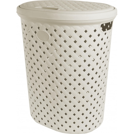 Корзина для белья Plast Team Rattan 42л 415х330х510 мм молочный туман PT408711048 (5) - 1