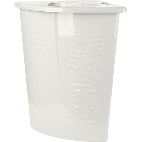 Корзина для белья Keeplex Regular с откидной крышкой 40л угловая 50х37х54см белое облако KL170011048 (7) - 1
