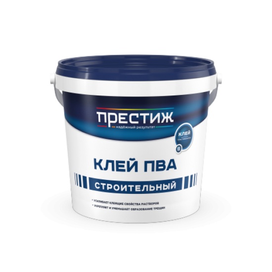 ПРЕСТИЖ СТАНДАРТ Клей ПВА СТРОИТЕЛЬНЫЙ (ведро) 0,9 кг.01-145-999-009 - 1