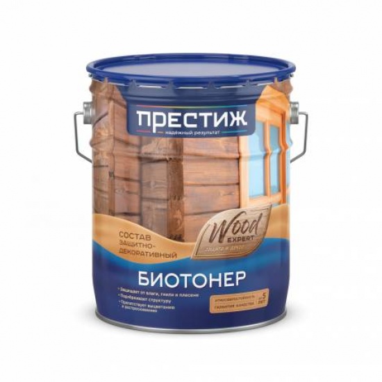 ПРЕСТИЖ ДЕРЕВО БИОТОНЕР Состав защитно-декоративный КАЛУЖНИЦА 10 л. 01-034-104-100 - 1